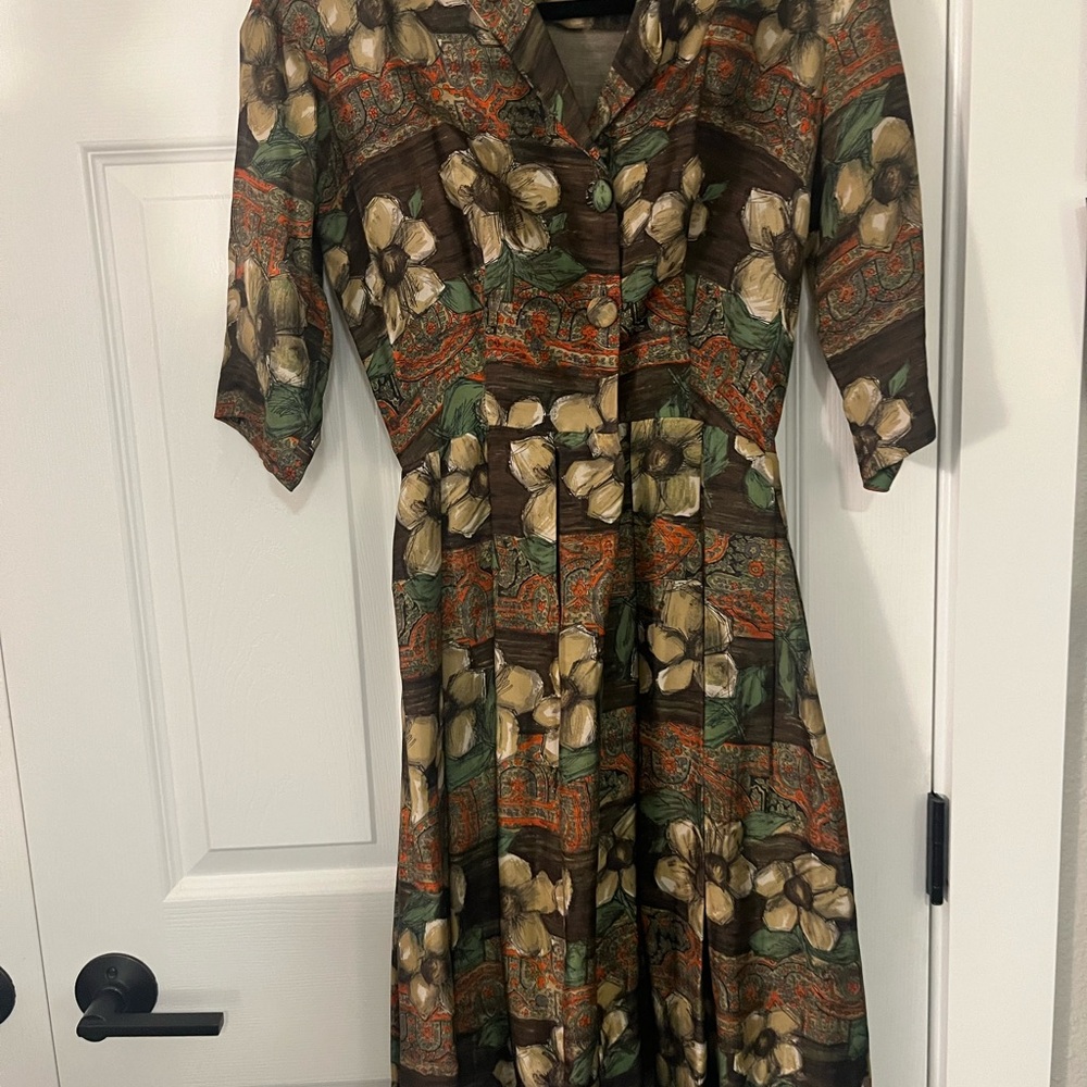 Vintage Julie Miller California Floral Midi Dress